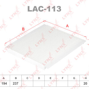 Фильтр салонный Lynx LAC-113.