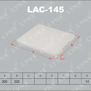 Фильтр салонный Lynx LAC-145.